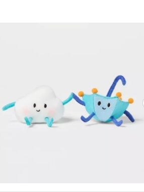 Cloud and Umbrella Duo Easter Decorative Felt Figural - Spritz™